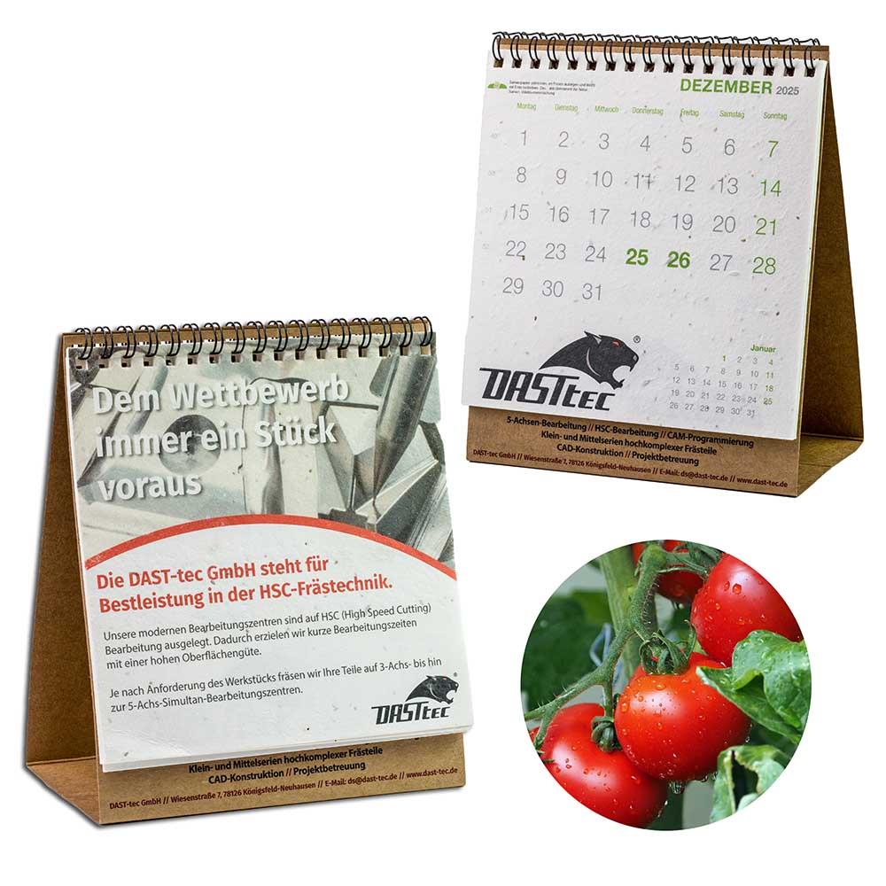 Samenpapier-Tischkalender - Weihnachten - Tomate