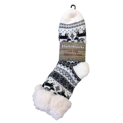 KUSCHELSOCKEN WINTERZAUBER mit Rentier Motiv, ABS