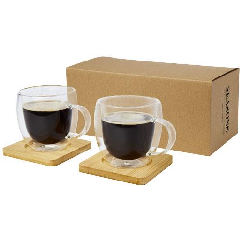 Manti 2-teiliger 250 ml doppelwandiger Glasbecher mit