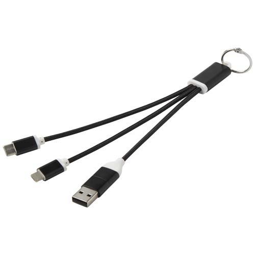 Metal 4-in-1 Ladekabel aus recyceltem Aluminium mit