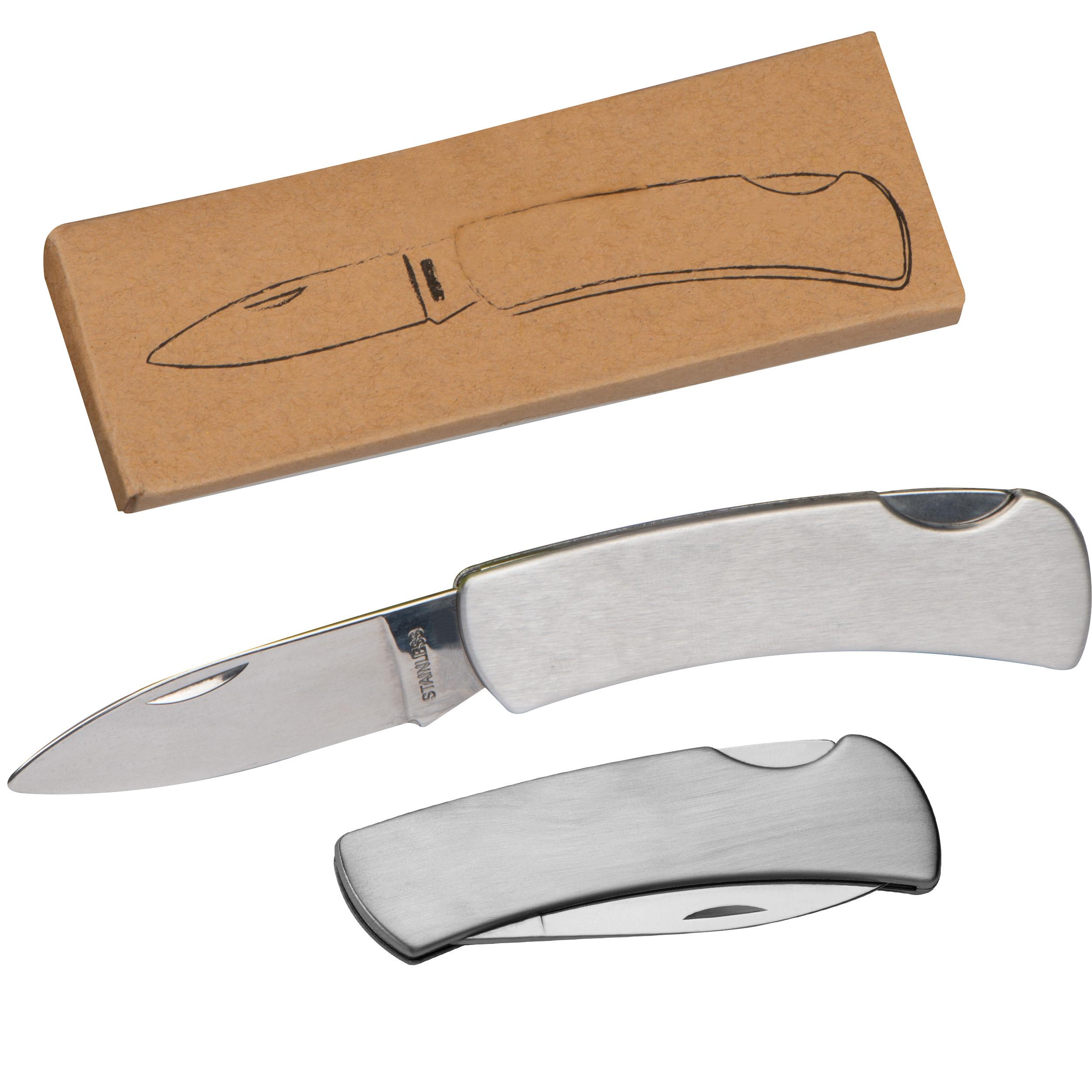 Taschenmesser aus Edelstahl mit Sicherheitsverschlu�