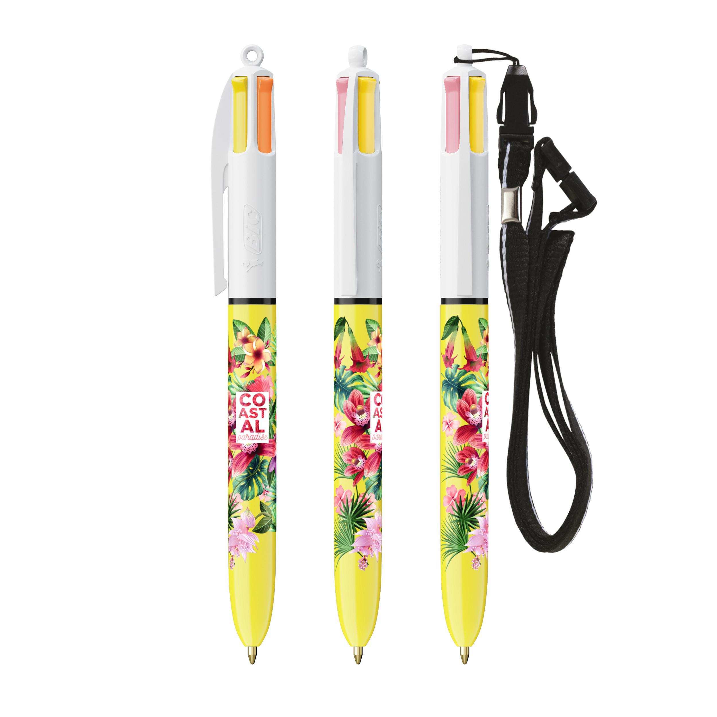 BIC� 4 Colours� Sun with lanyard ballpen