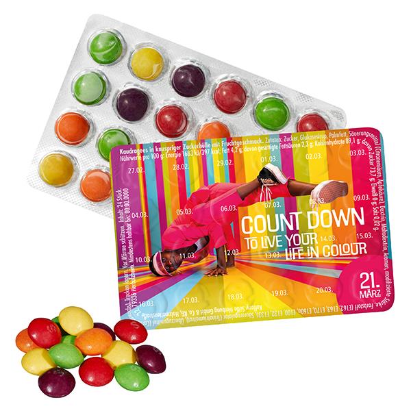 Kleinster Event-Kalender der Welt mit SKITTLES�