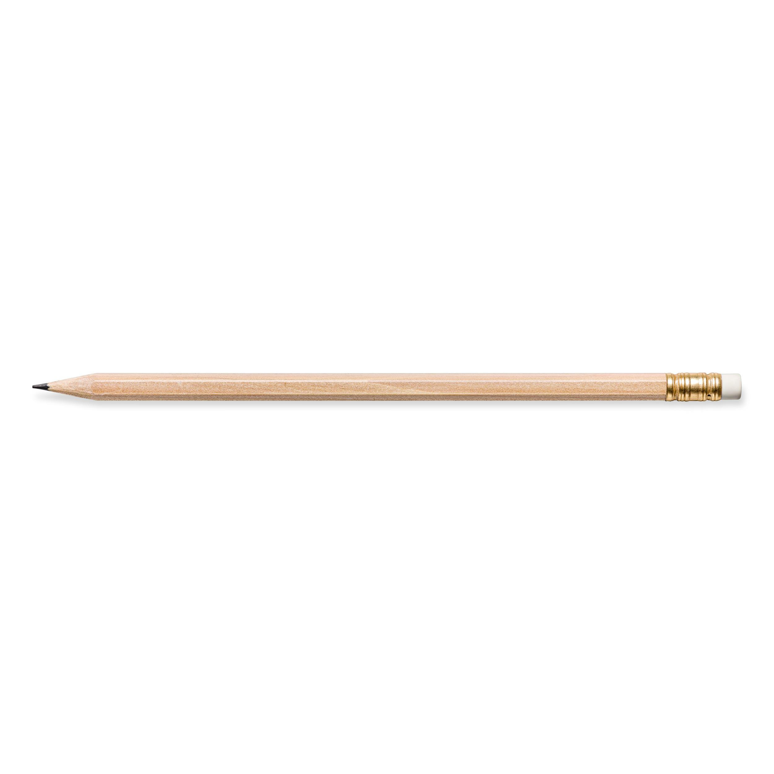 STAEDTLER Bleistift hexagonal, mit Radiertip, natur