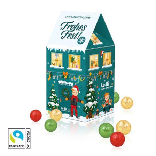 Adventskalender-Haus �XL� mit Fairtrade� Schokolade
