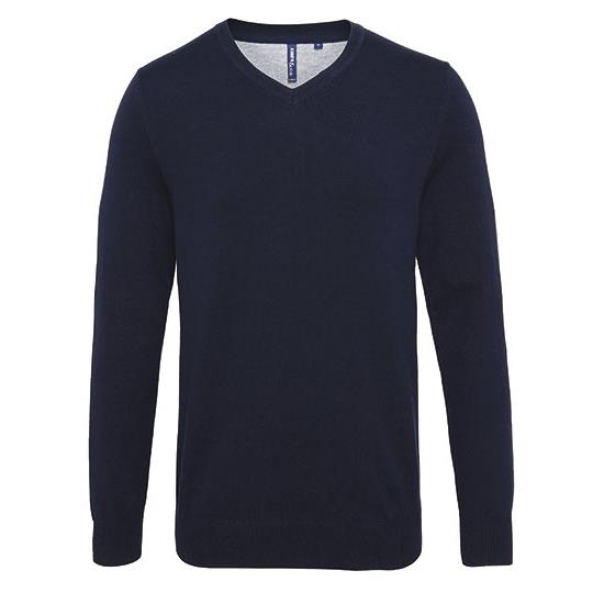 Men�s Cotton Blend V Neck Sweater