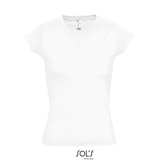 Women�s V-Neck-T-Shirt Moon