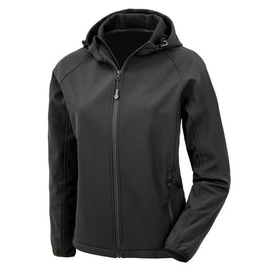 Women�s Recycled 3-Layer Printable Hooded Softshell