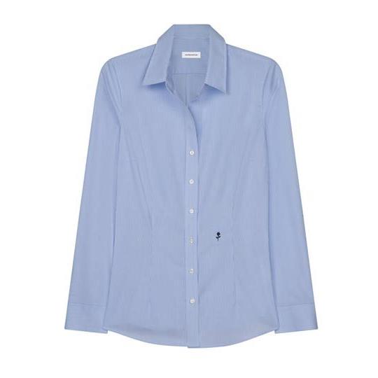 Women�s Blouse Slim Fit Check/Stripes Long Sleeve