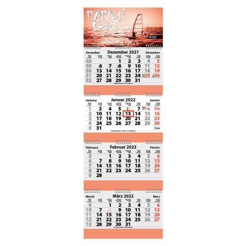 4-Monats Faltkalender �Quatrus-Deluxe Ring-Wire�