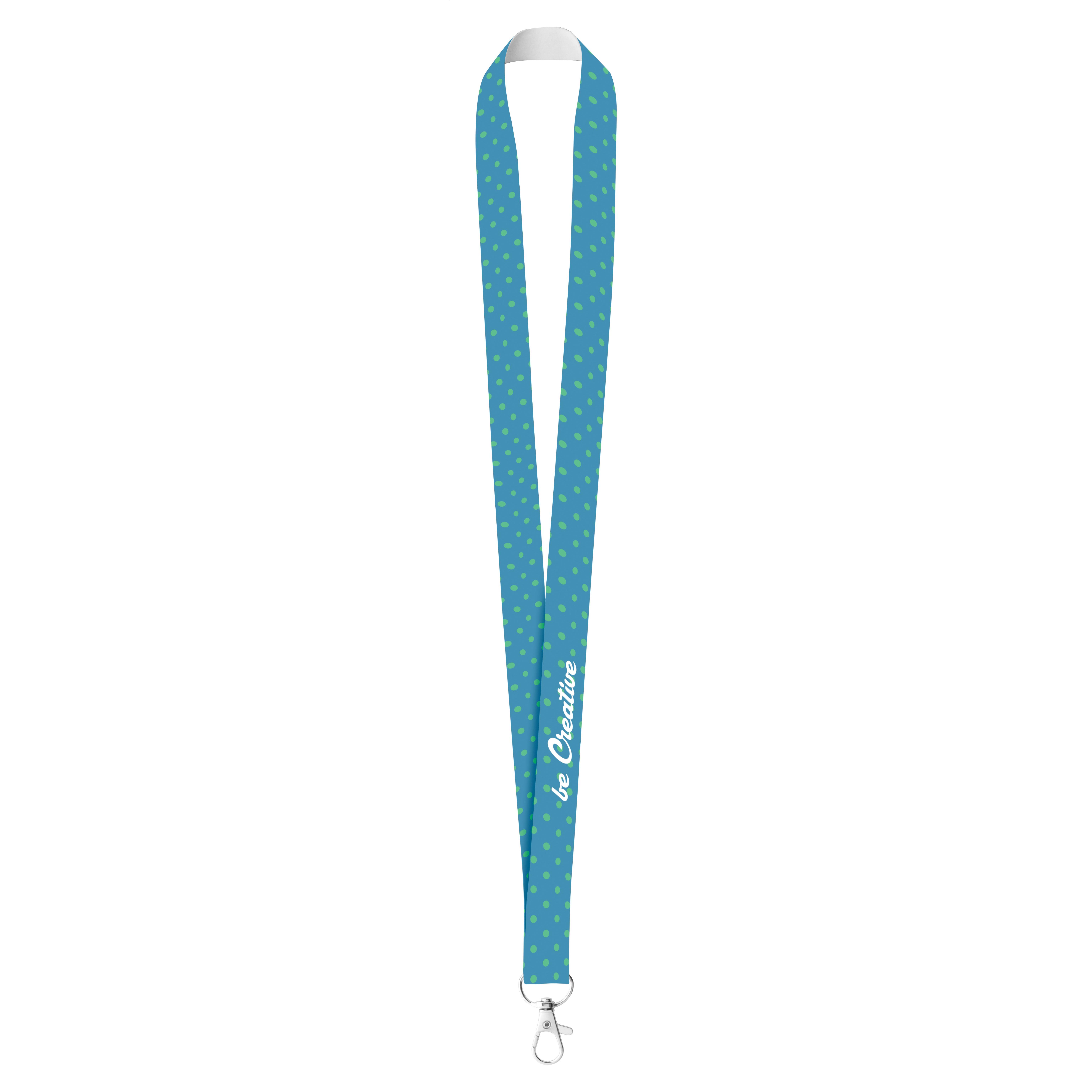 Polyester Lanyard mit Metall-Karabiner und einseitiger